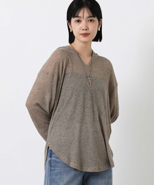 Gready Brilliant（グレディブリリアン）の「シアーフーディーカットソー（Tシャツ/カットソー・レディース・オフホワイト/ベージュ・FREE）」の19枚目の写真