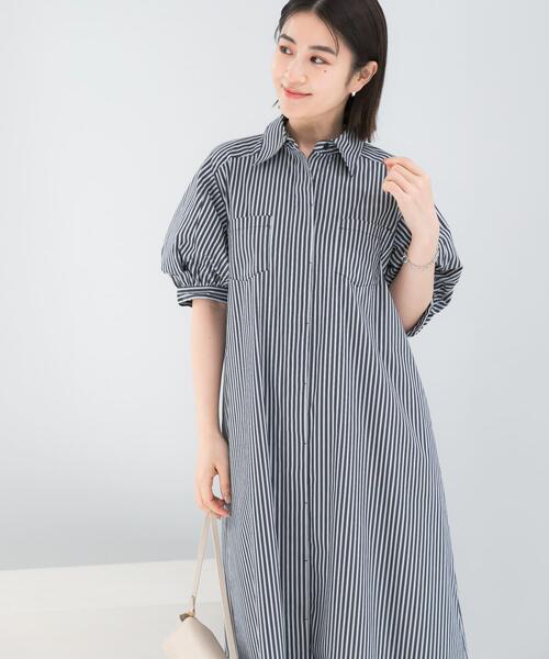 URBAN RESEARCH ROSSO WOMEN(アーバンリサーチ ロッソ)の「『別注』ELENDEEK×ROSSO RELAXY SHIRT ONE-PIECE(ワンピース・レディース・オフホワイト/ブラック系その他/ブルー系その他・1)」の15枚目の写真