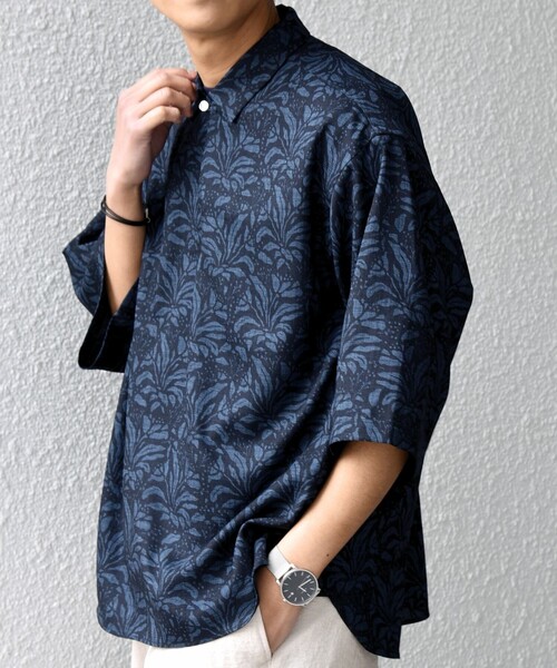 SHIPS any（シップス エニィ）の「SHIPS any:〈洗濯機可能〉FUTURE LINEN CANVAS リネンライク スキッパー プルオーバーシャツ◇（シャツ/ブラウス・メンズ・オリーブ/ネイビー/ブルー/ブラウン/ダークブルー/ブラウン系その他・LARGE/MEDIUM/SMALL）」の6枚目の写真