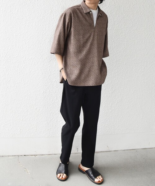 SHIPS any（シップス エニィ）の「SHIPS any:〈UVカット〉FUTURE LINEN CANVAS リネンライク スキッパー プルオーバーシャツ◆（シャツ/ブラウス・メンズ・オリーブ/ネイビー/ブルー/ブラウン/ダークブルー/ブラウン系その他・LARGE/MEDIUM/SMALL）」の7枚目の写真