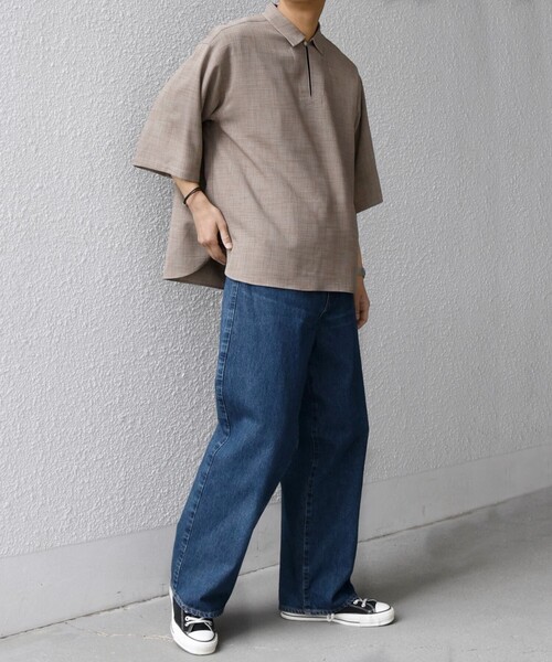 SHIPS any（シップス エニィ）の「SHIPS any:〈洗濯機可能〉FUTURE LINEN CANVAS リネンライク スキッパー プルオーバーシャツ◇（シャツ/ブラウス・メンズ・オリーブ/ネイビー/ブルー/ブラウン/ダークブルー/ブラウン系その他・LARGE/MEDIUM/SMALL）」の21枚目の写真