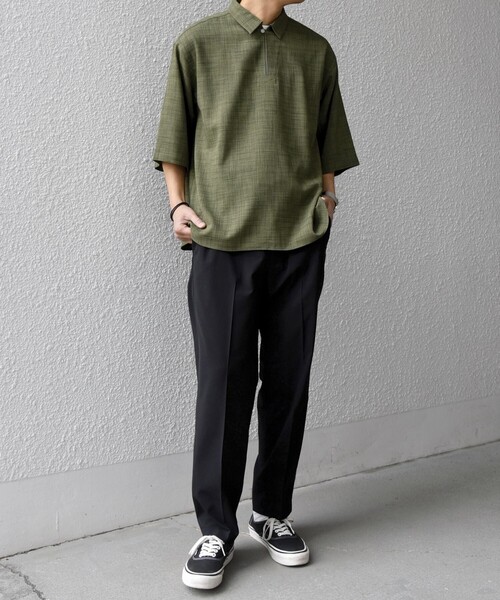 SHIPS any（シップス エニィ）の「SHIPS any:〈洗濯機可能〉FUTURE LINEN CANVAS リネンライク スキッパー プルオーバーシャツ◇（シャツ/ブラウス・メンズ・オリーブ/ネイビー/ブルー/ブラウン/ダークブルー/ブラウン系その他・LARGE/MEDIUM/SMALL）」の18枚目の写真