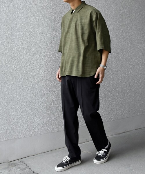 SHIPS any（シップス エニィ）の「SHIPS any:〈洗濯機可能〉FUTURE LINEN CANVAS リネンライク スキッパー プルオーバーシャツ◇（シャツ/ブラウス・メンズ・オリーブ/ネイビー/ブルー/ブラウン/ダークブルー/ブラウン系その他・LARGE/MEDIUM/SMALL）」の17枚目の写真