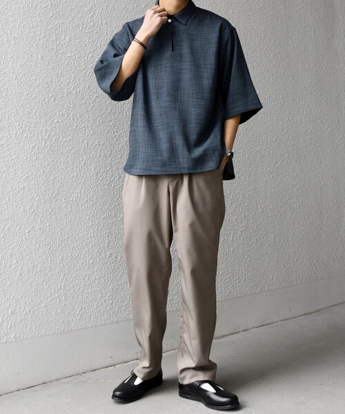 SHIPS any（シップス エニィ）の「SHIPS any:〈洗濯機可能〉FUTURE LINEN CANVAS リネンライク スキッパー プルオーバーシャツ◇（シャツ/ブラウス・メンズ・オリーブ/ネイビー/ブルー/ブラウン/ダークブルー/ブラウン系その他・LARGE/MEDIUM/SMALL）」の13枚目の写真