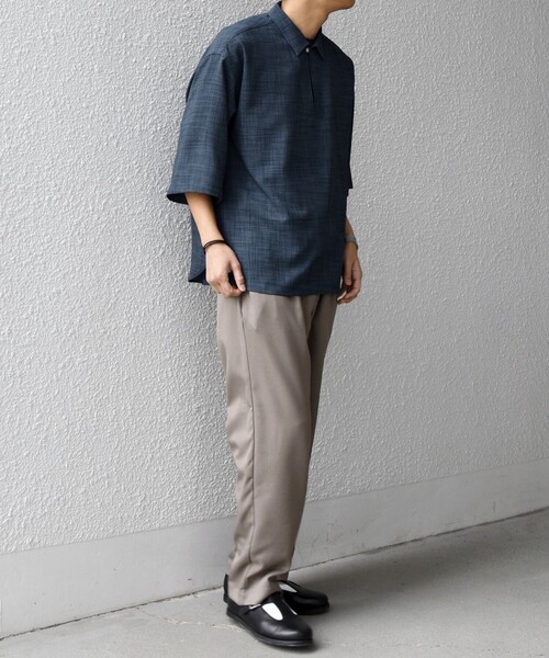 SHIPS any（シップス エニィ）の「SHIPS any:〈洗濯機可能〉FUTURE LINEN CANVAS リネンライク スキッパー プルオーバーシャツ◇（シャツ/ブラウス・メンズ・オリーブ/ネイビー/ブルー/ブラウン/ダークブルー/ブラウン系その他・LARGE/MEDIUM/SMALL）」の12枚目の写真