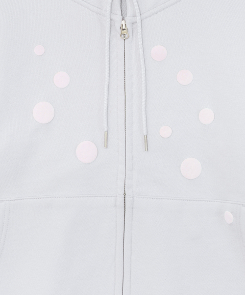 THECOLDESTMOMENT(ザコールデストモーメント)の「TCM dot hooded zip-up (light grey)(パーカー・レディース・その他・LARGE/SMALL/MEDIUM)」の4枚目の写真