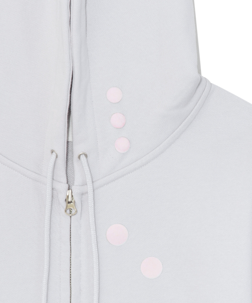THECOLDESTMOMENT(ザコールデストモーメント)の「TCM dot hooded zip-up (light grey)(パーカー・レディース・その他・LARGE/SMALL/MEDIUM)」の5枚目の写真