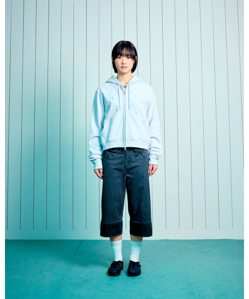 THECOLDESTMOMENT(ザコールデストモーメント)の「TCM dot hooded zip-up (light grey)(パーカー・レディース・その他・LARGE/SMALL/MEDIUM)」の6枚目の写真