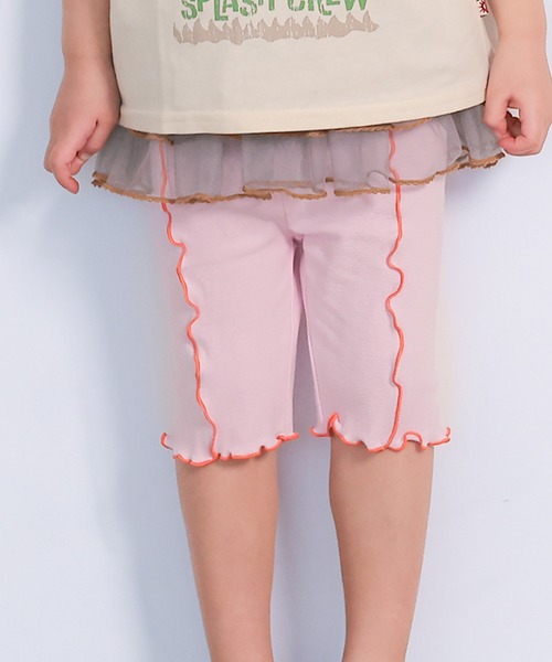 MARKEY'S(マーキーズ)の「無地メローバイカーパンツ(その他パンツ・キッズ・ライトブルー/ベージュ/ピンク/グレー/オフホワイト/ブラック・110/100/90/130/120/80/150/140)」の6枚目の写真