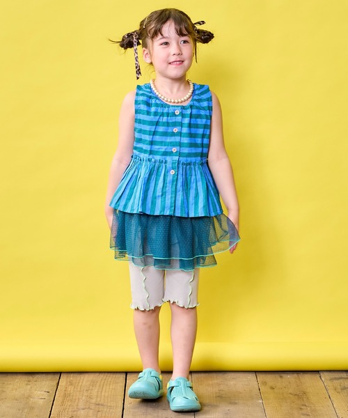 MARKEY'S(マーキーズ)の「無地メローバイカーパンツ(その他パンツ・キッズ・ライトブルー/ベージュ/ピンク/グレー/オフホワイト/ブラック・110/100/90/130/120/80/150/140)」の16枚目の写真