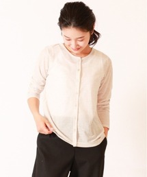 BACKYARD FAMILY（バックヤードファミリー）の「梨地 UネックUVカーディガン（カーディガン/ボレロ）」