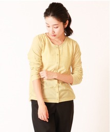 BACKYARD FAMILY（バックヤードファミリー）の「梨地 UネックUVカーディガン（カーディガン/ボレロ）」