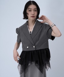 HARE | 2WAYイレヘムフリルジャケット(HARE)(テーラードジャケット)