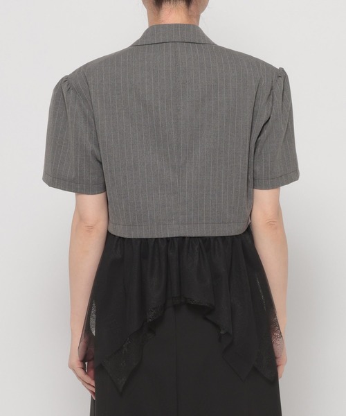 HARE（ハレ）の「2WAYイレヘムフリルジャケット(HARE)（テーラードジャケット・レディース・グレー/ブラック・FREE）」の18枚目の写真