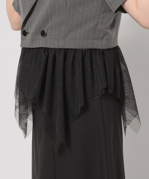 HARE（ハレ）の「2WAYイレヘムフリルジャケット(HARE)（テーラードジャケット・レディース・グレー/ブラック・FREE）」の21枚目の写真