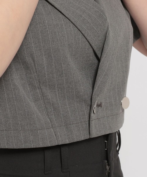 HARE（ハレ）の「2WAYイレヘムフリルジャケット(HARE)（テーラードジャケット・レディース・グレー/ブラック・FREE）」の14枚目の写真