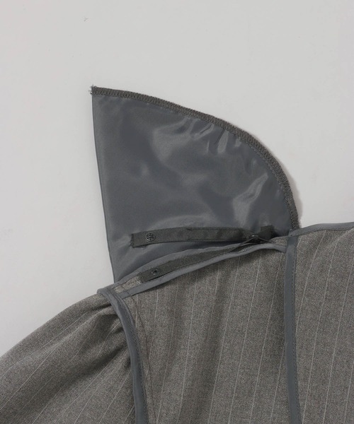 HARE（ハレ）の「2WAYイレヘムフリルジャケット(HARE)（テーラードジャケット・レディース・グレー/ブラック・FREE）」の16枚目の写真