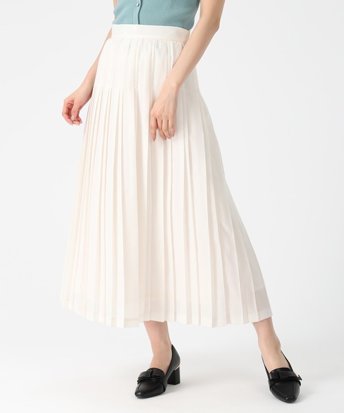 MISCH MASCH（ミッシュマッシュ）の「2026春夏新作 ダブルプリーツシアースカート（ジャンパースカート・レディース・レッド/アイボリー/ライトブルー・S/M）」の5枚目の写真
