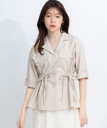 ノエラ　　パールフリル袖ブラウス　ベージュ　　美品 クロップドフリルブラウス | シャツ・ブラウス | NOELA OFFICIAL WEB STORE