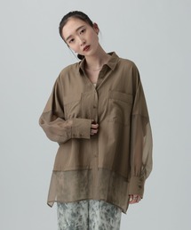 LEPSIM | 異素材切り替えポンチョシャツ　651444(シャツ/ブラウス)