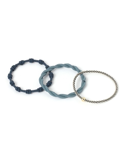 studio CLIP（スタディオクリップ）の「くすみ3セットヘアゴム（ヘアゴム・レディース・ブラウン/ブルー/ベージュ・FREE）」の3枚目の写真