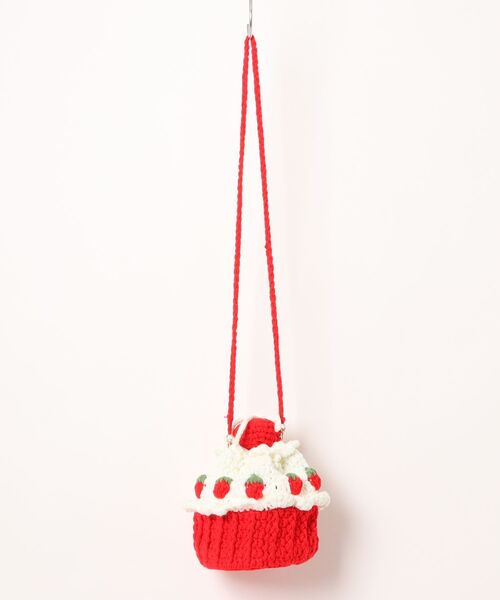 tone(トーン)の「【88eighty-eight】かぎ針編みニットいちごケーキ巾着CUTEショルダーバッグ【import】(MA)(ショルダーバッグ・レディース・レッド・FREE)」の5枚目の写真