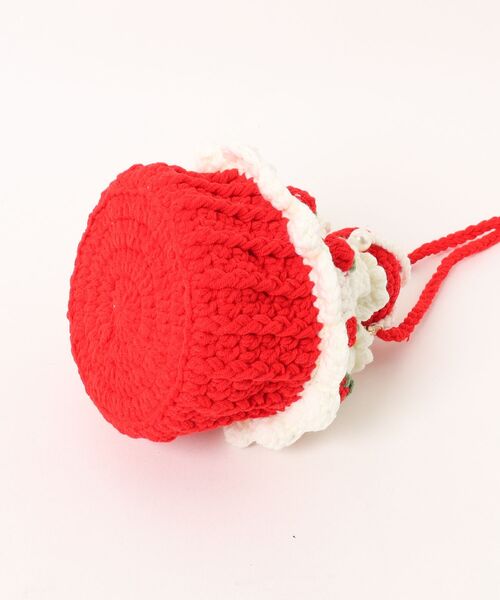 tone(トーン)の「【88eighty-eight】かぎ針編みニットいちごケーキ巾着CUTEショルダーバッグ【import】(MA)(ショルダーバッグ・レディース・レッド・FREE)」の4枚目の写真