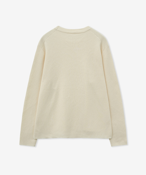 MINAV（ミナブ）の「コンパクトロングスリーブニット [アイボリー]（ニット/セーター・メンズ・その他・X-LARGE/LARGE/MEDIUM）」の2枚目の写真
