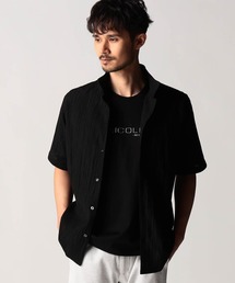 NICOLE CLUB FOR MEN | エステルクレープ5分袖シャツ(シャツ/ブラウス)