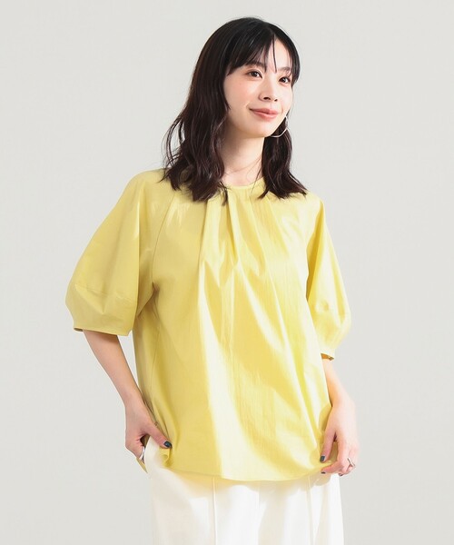 Demi-Luxe BEAMS(デミルクス ビームス)の「ランタンスリーブ プルオーバー(シャツ/ブラウス・レディース・ホワイト/イエロー・ONE SIZE)」の3枚目の写真