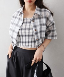 SpRay | チェックシャツクロップドアンサンブル(シャツ/ブラウス)