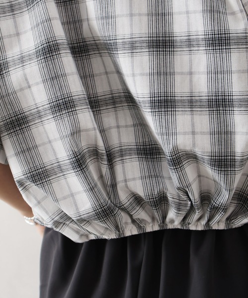 SpRay（スプレイ）の「チェックシャツクロップドアンサンブル（シャツ/ブラウス・レディース・ホワイト/ブラウン/ブラック・FREE）」の10枚目の写真