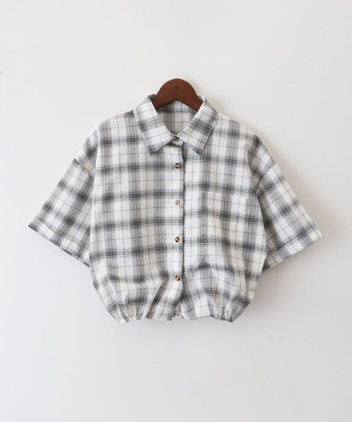 SpRay（スプレイ）の「チェックシャツクロップドアンサンブル（シャツ/ブラウス・レディース・ホワイト/ブラウン/ブラック・FREE）」の18枚目の写真