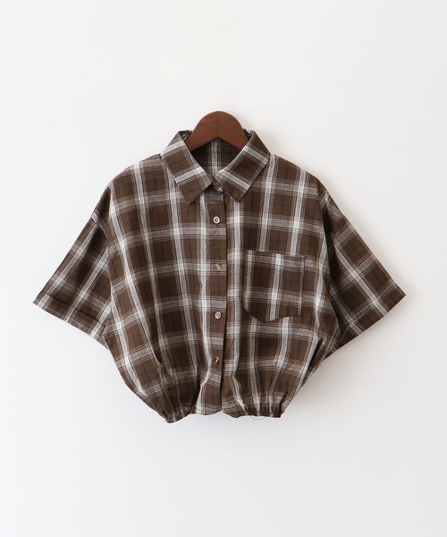 SpRay（スプレイ）の「チェックシャツクロップドアンサンブル（シャツ/ブラウス・レディース・ホワイト/ブラウン/ブラック・FREE）」の21枚目の写真