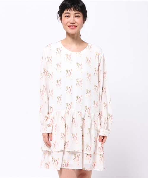 OUTLET（アウトレット）の「【mystic】柄チュニックワンピース（ワンピース・レディース・ブラック/オフホワイト/ネイビー・FREE）」の10枚目の写真