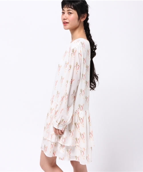 OUTLET（アウトレット）の「【mystic】柄チュニックワンピース（ワンピース・レディース・ブラック/オフホワイト/ネイビー・FREE）」の11枚目の写真
