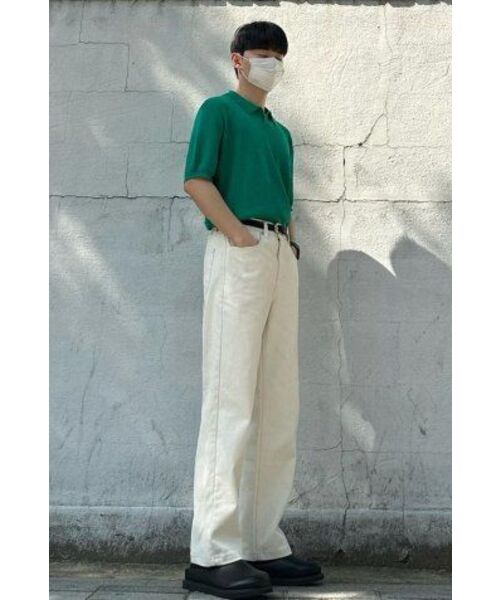 NONBLANK(ノンブランク)の「クールタッチハーフスリーブカラーニット_GREEN(ポロシャツ・メンズ・その他・LARGE/X-LARGE/MEDIUM)」の3枚目の写真