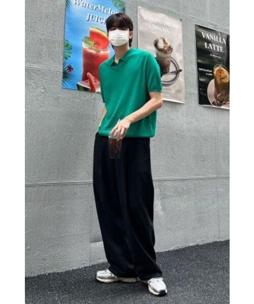 NONBLANK(ノンブランク)の「クールタッチハーフスリーブカラーニット_GREEN(ポロシャツ・メンズ・その他・LARGE/X-LARGE/MEDIUM)」の5枚目の写真