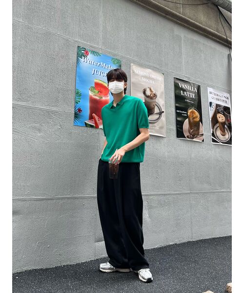 NONBLANK(ノンブランク)の「クールタッチハーフスリーブカラーニット_GREEN(ポロシャツ・メンズ・その他・LARGE/X-LARGE/MEDIUM)」の6枚目の写真