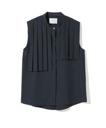 MIDIUMISOLID（ミディウミソリッド）の「MIDIUMISOLID for Ladies ノースリーブアシンメトリープリーツシャツ（シャツ/ブラウス）」