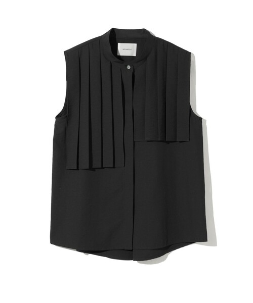 MIDIUMISOLID(ミディウミソリッド)の「MIDIUMISOLID for Ladies ノースリーブアシンメトリープリーツシャツ(シャツ/ブラウス・レディース・ブラック/ネイビー/アイボリー・FREE)」の17枚目の写真