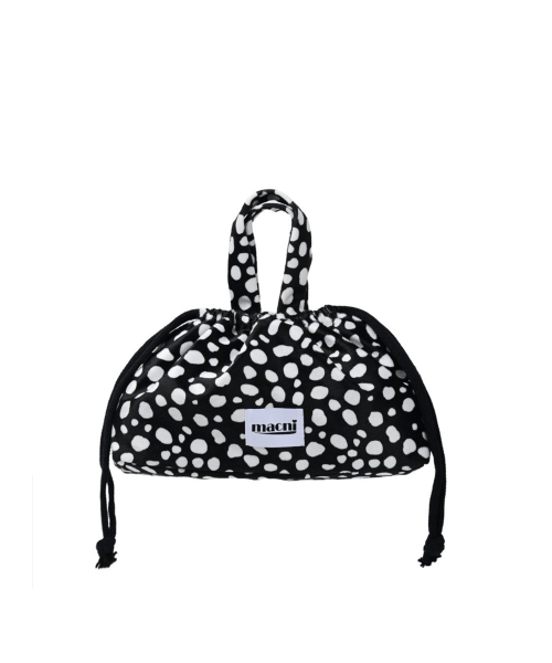 MACNI（マクニ）の「PEBBLE DOT STRING PUFFY BAG DOT BLACK（トートバッグ・レディース・ブラック・FREE）」の2枚目の写真