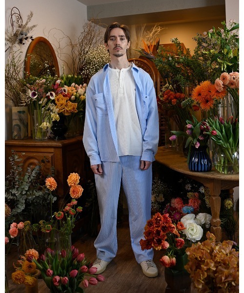#Re:room（リルーム）の「ストライプワイドカラーパンツ（その他パンツ・メンズ・ブラック/ブルー/パープル・SMALL/MEDIUM）」の18枚目の写真
