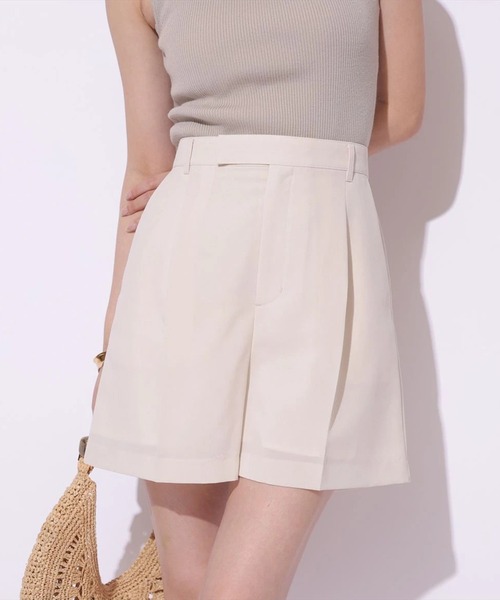 Mystrada(マイストラーダ)の「リネン調ベーシックショートパンツ(その他パンツ・レディース・ベージュ系その他/ネイビー・38/36/34)」の4枚目の写真
