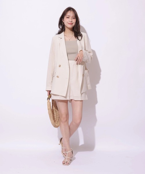 Mystrada(マイストラーダ)の「リネン調ベーシックショートパンツ(その他パンツ・レディース・ベージュ系その他/ネイビー・38/36/34)」の10枚目の写真