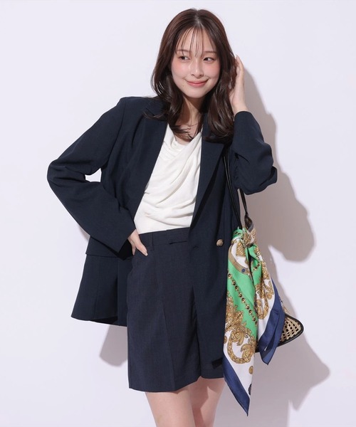 Mystrada(マイストラーダ)の「リネン調ベーシックショートパンツ(その他パンツ・レディース・ベージュ系その他/ネイビー・38/36/34)」の20枚目の写真