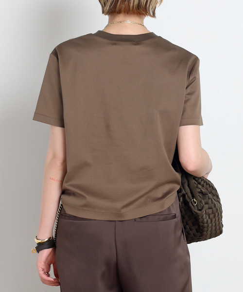 AP STUDIO(エーピーストゥディオ)の「コンパクトTシャツ(Tシャツ/カットソー・レディース・ブラック/ネイビー/ホワイト/ブラウン・FREE)」の17枚目の写真