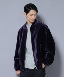 「ASSEMBLANC」 コットンシルクベルベットブルゾン