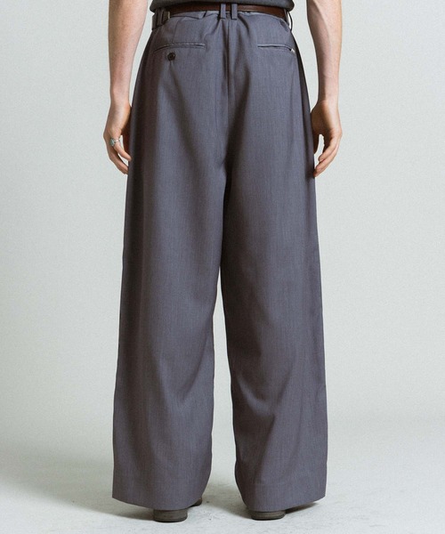 Elanque（エランク）の「wide straight slacks / ワイドストレートスラックス（スラックス・メンズ・ブラック/グレー・MEDIUM/LARGE）」の13枚目の写真
