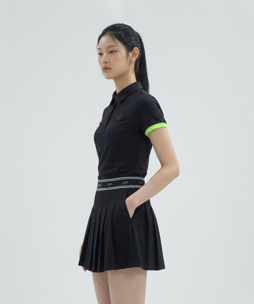 SLOUPLAY(スロープレイ)の「袖配色カラー半袖Tシャツ(ネオンブラック)(Tシャツ/カットソー・レディース・その他・SMALL)」の2枚目の写真